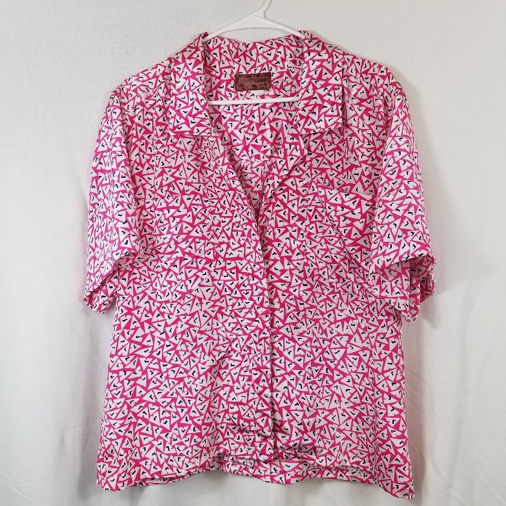 Vintage Worthington 80s 90s Short Sleeved Blouse